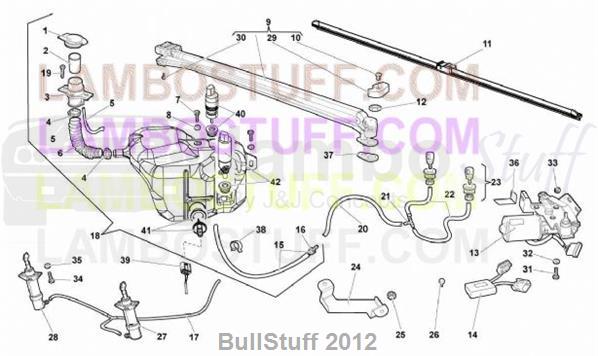 2007 Lamborghini MURCIELAGO LP 640 COUPE JAPAN WINDSHIELD WIPER (955.01.00)